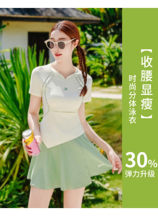 XTEP Ladies' Swimsuit High-end Chinese Style Separated Dress Swimsuit Slimming Fashion Swimsuit For Beach And Seaside Vacation - Image 1