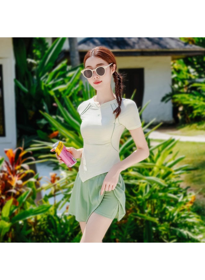 XTEP Ladies' Swimsuit High-end Chinese Style Separated Dress Swimsuit Slimming Fashion Swimsuit For Beach And Seaside Vacation - Image 4