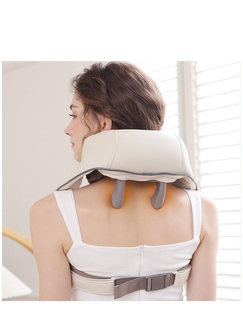 Generic - Neck And Shoulder Back Massager With Heat Electric Vibration Deep Tissue 5D Kneading Massage Pillow For Pain Relief On Waist Leg Calf Foot Arm Belly Full Body Muscles - Image 1