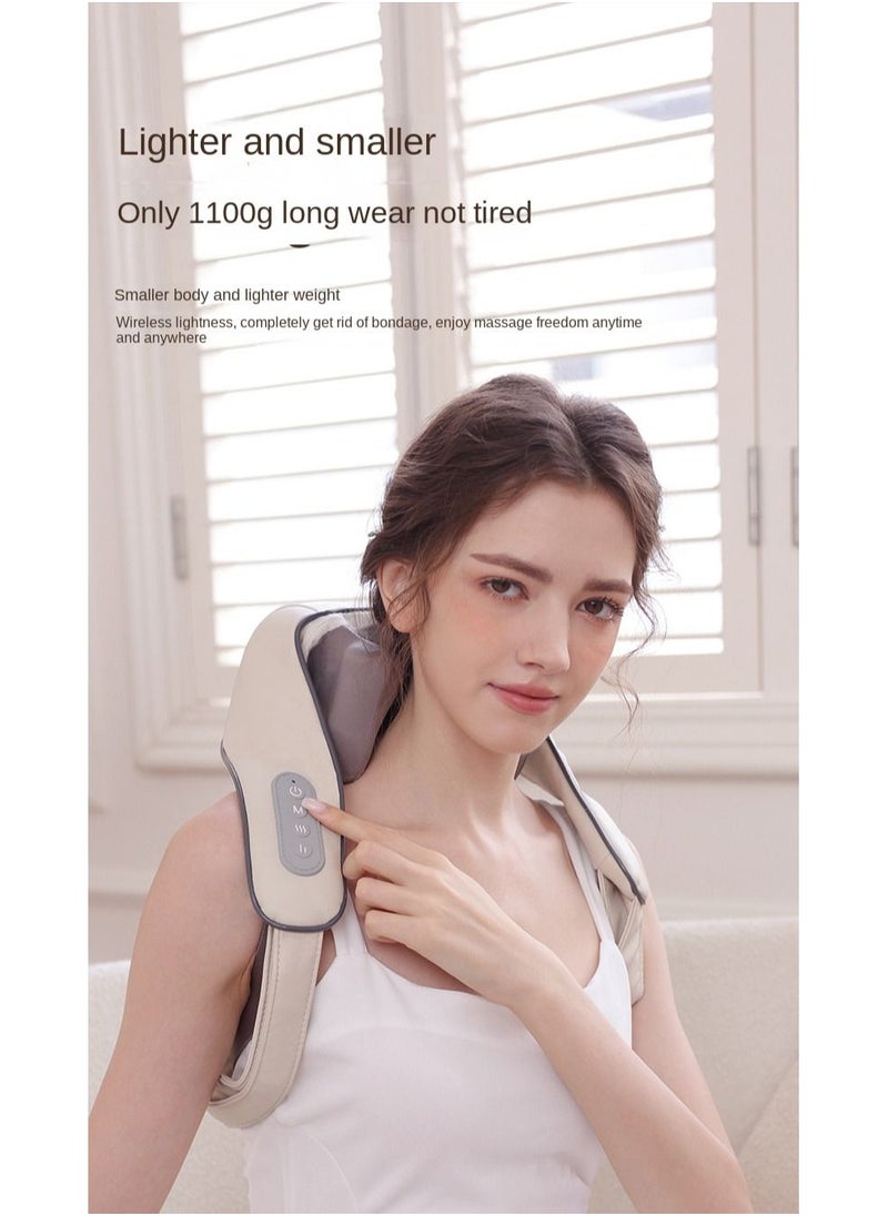 Generic - Neck And Shoulder Back Massager With Heat Electric Vibration Deep Tissue 5D Kneading Massage Pillow For Pain Relief On Waist Leg Calf Foot Arm Belly Full Body Muscles - Image 1