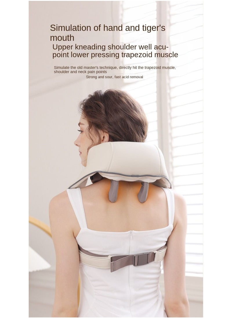 Generic - Neck And Shoulder Back Massager With Heat Electric Vibration Deep Tissue 5D Kneading Massage Pillow For Pain Relief On Waist Leg Calf Foot Arm Belly Full Body Muscles - Image 1