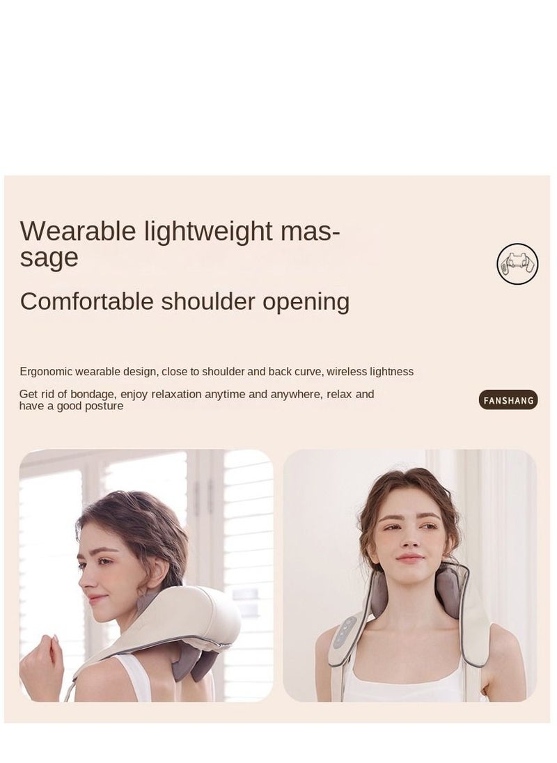 Generic - Neck And Shoulder Back Massager With Heat Electric Vibration Deep Tissue 5D Kneading Massage Pillow For Pain Relief On Waist Leg Calf Foot Arm Belly Full Body Muscles - Image 1