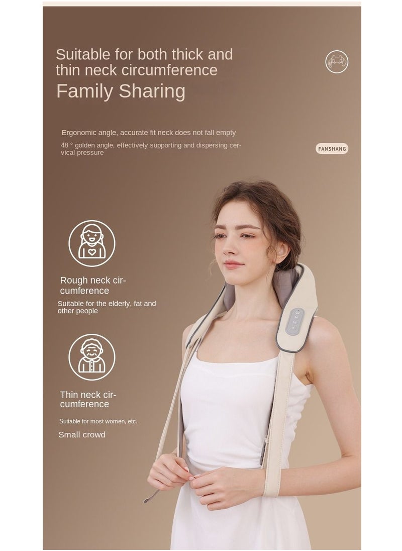 Generic - Neck And Shoulder Back Massager With Heat Electric Vibration Deep Tissue 5D Kneading Massage Pillow For Pain Relief On Waist Leg Calf Foot Arm Belly Full Body Muscles - Image 1