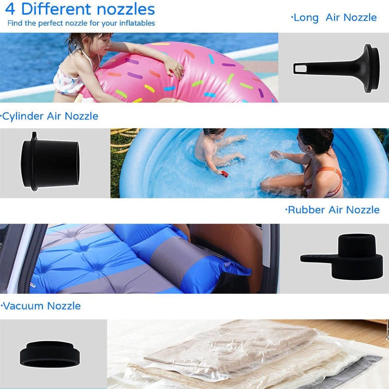 15W Electric Inflatable Pump for Home Outdoor Wireless Small Portable Inflatable Pump Air Cushion Bed Swimming Circle Vacuum Pump,3000mah 4000pa IP4 - Image 4