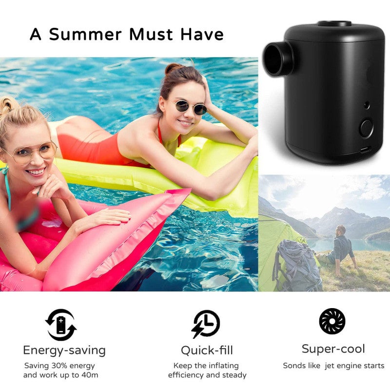 15W Electric Inflatable Pump for Home Outdoor Wireless Small Portable Inflatable Pump Air Cushion Bed Swimming Circle Vacuum Pump,3000mah 4000pa IP4 - Image 3
