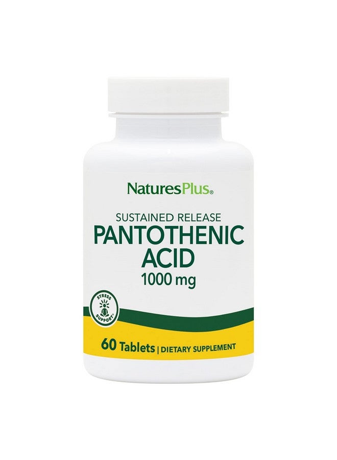 Natures Plus Pantothenic Acid, 1000 mg, 60 Tablets, NaturesPlus - Image 1