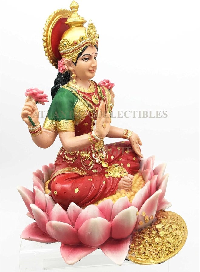 PT Pacific Trading Lakshmi Hindu Goddess on Lotus Statue Sculpture - Image 4