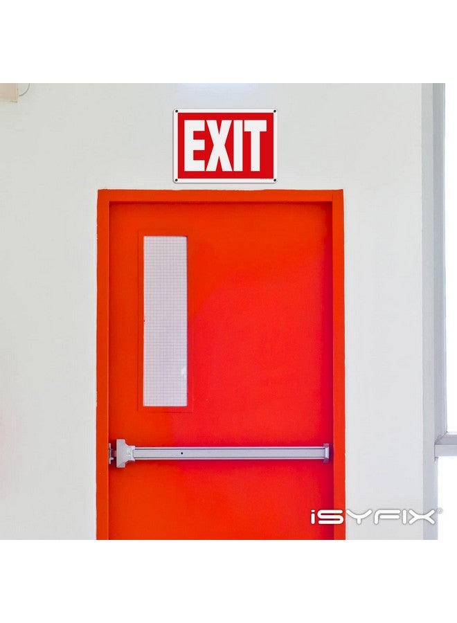 iSYFIX iSYFIX Exit Sign - 2 Pack 14X10 Inch - 40 mil Thick Polystyrene Plastic Sign, Laminated UV, Scratch & Fade Resistance, Waterproof, Indoor & Outdoor, Exit Signs for Exterior.  - Image 5