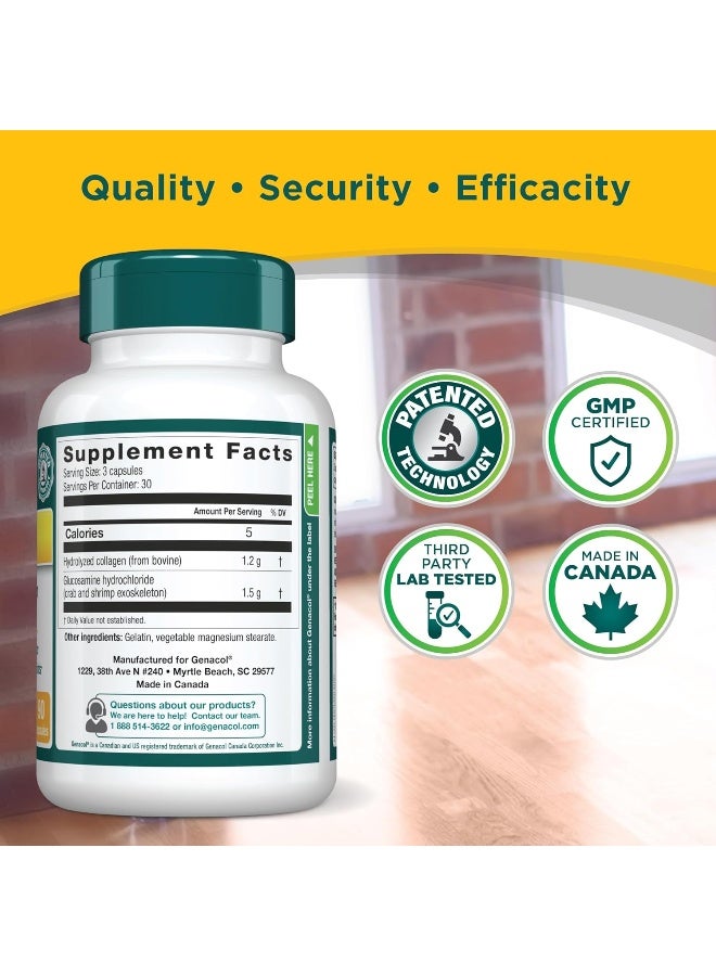 Genacol Glucosamine & Collagen Joint Supplement by GENACOL Plus | Glucosamina Colageno Hidrolizado Capsules | Lubricate Joints, Relieve Joint Discomfort, Maintain Optimum Joint Health & Flex (90 Capsules) - Image 5