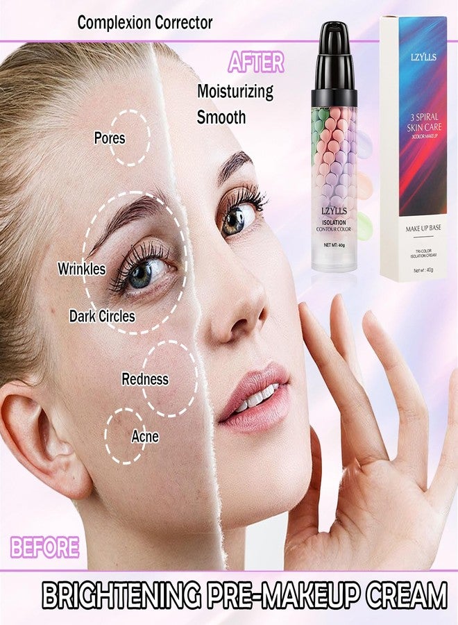 LZYLLS 2 Pcs One Step Color Corrector,Color Correcting Facial Serum,Invisible Pore Face Makeup Primer,Oil Control Isolation Cream,Moisturizing Concealer Foundation for Women - Image 2