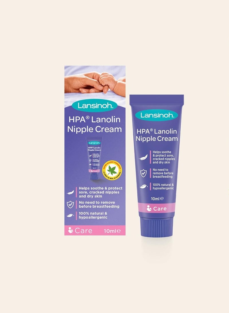 كريم لانولين للحلمات من لانسينوه إتش بي إيه لعلاج الحلمات المتشققة والجافة والملتهبة، للأمهات المرضعات، طبيعي 100%، مهدئ، عديم الطعم والرائحة، مختبر سريريًا، آمن على الطفل، أساسيات الأمومة، 10 مل - Image 5