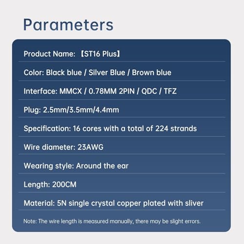 keephifi 6ft2m Long 2 Pin IEM Cable 44mm KBEAR ST16 Plus Upgrade 16Strand Headphone Extension Cable SilverPlated Earbuds Wire for KZ AS10 Truthear HexaZero Simgot EW100P Moondrop blessing2 - Image 3