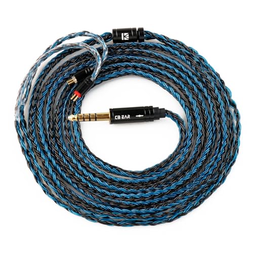 keephifi 6ft2m Long 2 Pin IEM Cable 44mm KBEAR ST16 Plus Upgrade 16Strand Headphone Extension Cable SilverPlated Earbuds Wire for KZ AS10 Truthear HexaZero Simgot EW100P Moondrop blessing2 - Image 1