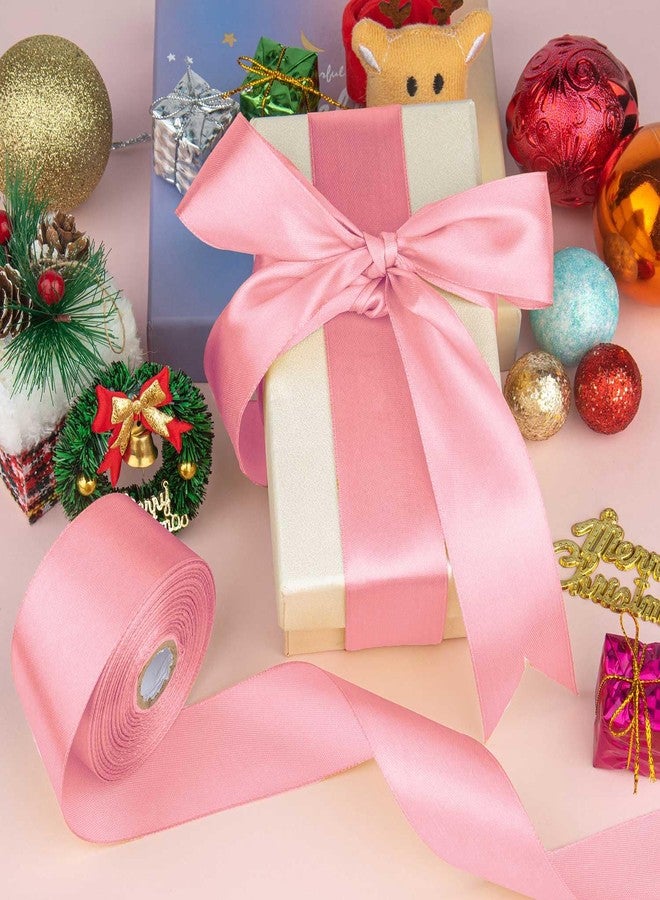 Caleihd Ribbon for Gift Wrapping, 3 Pack 75 Yards 1-1/2 inch Satin Ribbon Bows for Gift, Crafts, Flower Bouquet, Floral, Hair, Christmas, Wedding, Birthday Decoration Pink&Red&Gold - Image 4