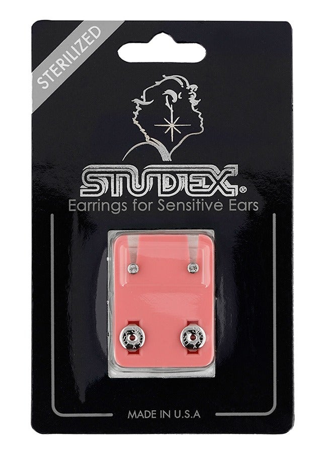 Studex 2MM April – Crystal Bezel Allergy free Stainless Steel Ear Studs - Image 5