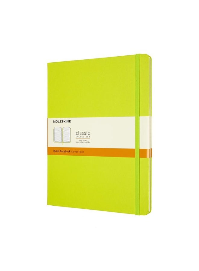 MOLESKINE XL Notebook Ruled Pages Lemon Green Hard Cover 240 Pages - Image 1
