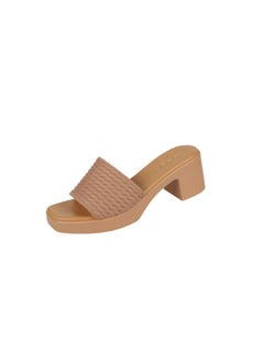 Michelle Morgan 092-2993 Michelle Morgan Ladies Block Heel Sandals 414RJ607 Beige  - Image 1