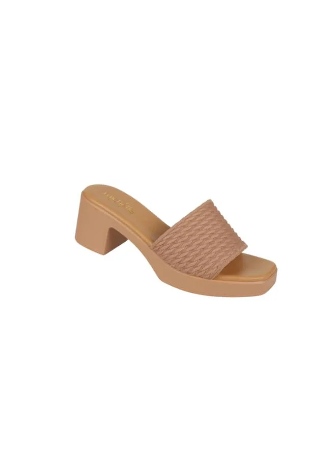 Michelle Morgan 092-2993 Michelle Morgan Ladies Block Heel Sandals 414RJ607 Beige
