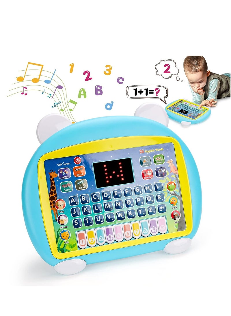 Kids Laptop Computer Toy, Kids Learning Computer English Learner Study Laptop for Early Educational, Fun Learning Machine, Learn Letter, Words, Games, Mathematics, Music, Logic, Memory Tool (Blue) - Image 1