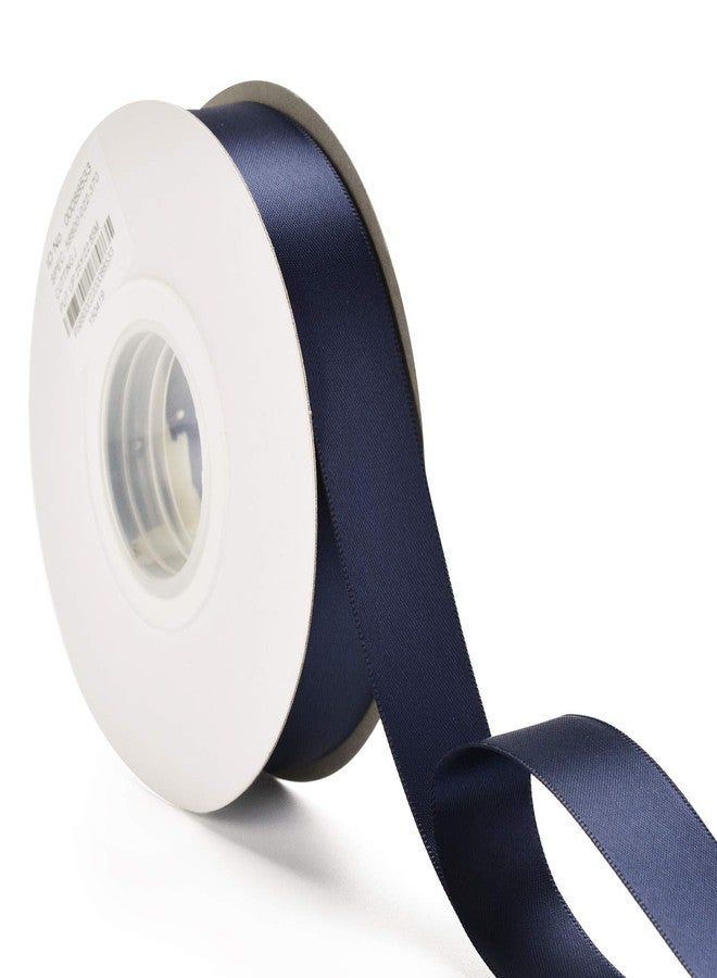 YAMA Navy Blue Double Face Satin Ribbon 7/8" 25 Yards Dark Blue Ribbon for Gift Wrapping Crafts Wreaths Hair Wedding Bridal Flower Bouquets Arrangement - Image 2
