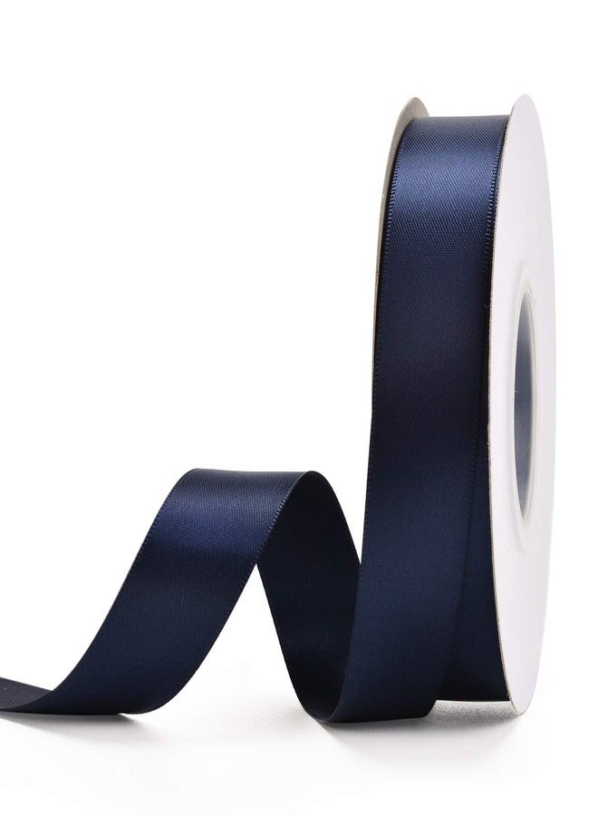 YAMA Navy Blue Double Face Satin Ribbon 7/8" 25 Yards Dark Blue Ribbon for Gift Wrapping Crafts Wreaths Hair Wedding Bridal Flower Bouquets Arrangement - Image 1