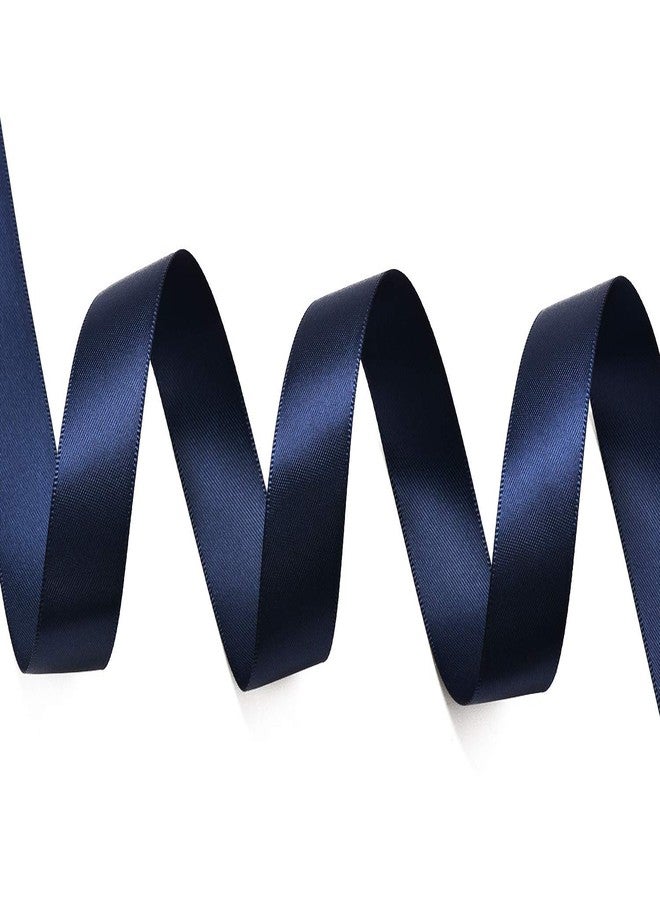 YAMA Navy Blue Double Face Satin Ribbon 7/8" 25 Yards Dark Blue Ribbon for Gift Wrapping Crafts Wreaths Hair Wedding Bridal Flower Bouquets Arrangement - Image 3