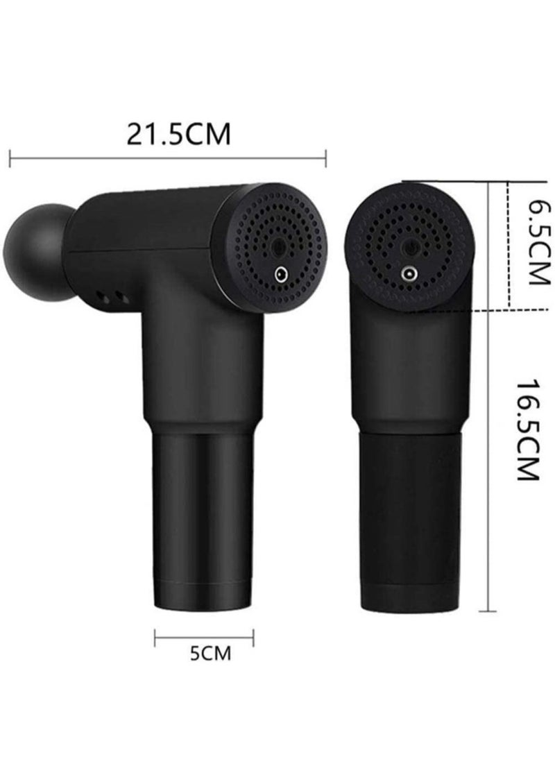 Massage Gun, Percussion Muscle Massager Deep Tissue Massage Gun for Pain Relief with 4 Massage Heads 6 Speed High-Intensity Vibration Super Quiet Cordless Handheld (BLACK) - Image 4