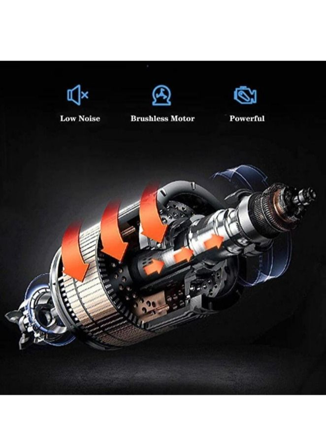 Massage Gun, Percussion Muscle Massager Deep Tissue Massage Gun for Pain Relief with 4 Massage Heads 6 Speed High-Intensity Vibration Super Quiet Cordless Handheld (BLACK) - Image 2