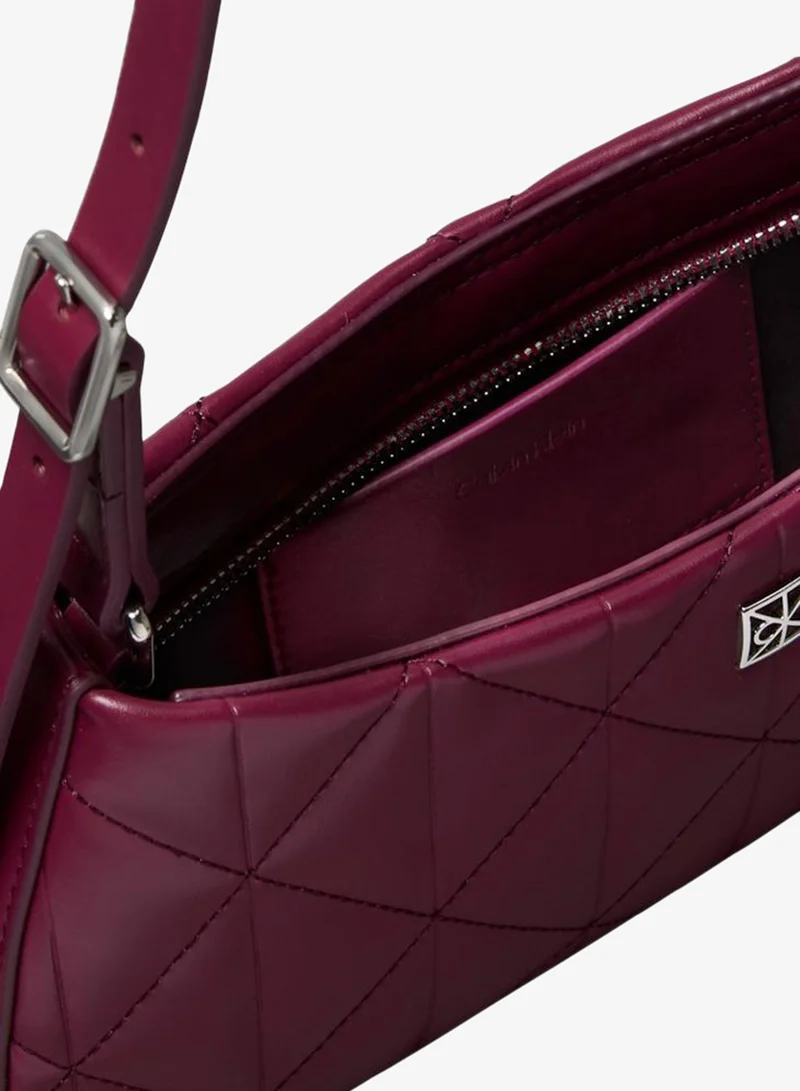CALVIN KLEIN  Quilted Emblem Logo Small Shoulder Bag for Women | Best Price UAE