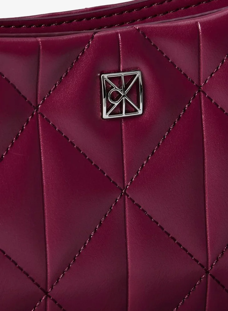 CALVIN KLEIN  Quilted Emblem Logo Small Shoulder Bag for Women | Best Price UAE