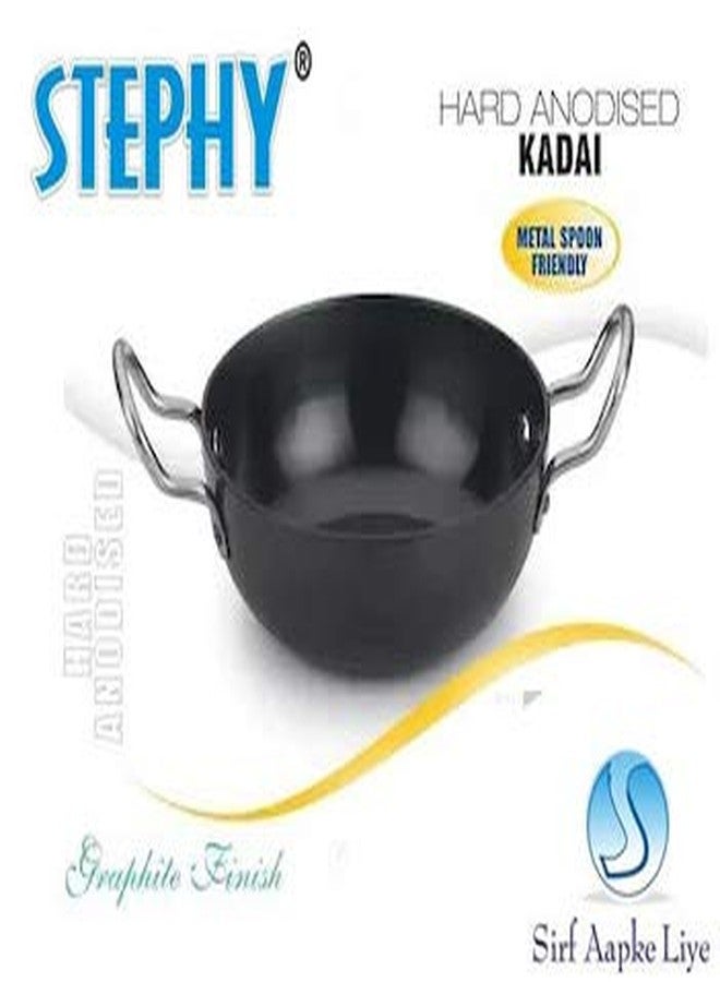 Stephy Hard Anodised Stainless Kadhai (2.5 LTR. ) _7no. Pack of 1 - Image 2