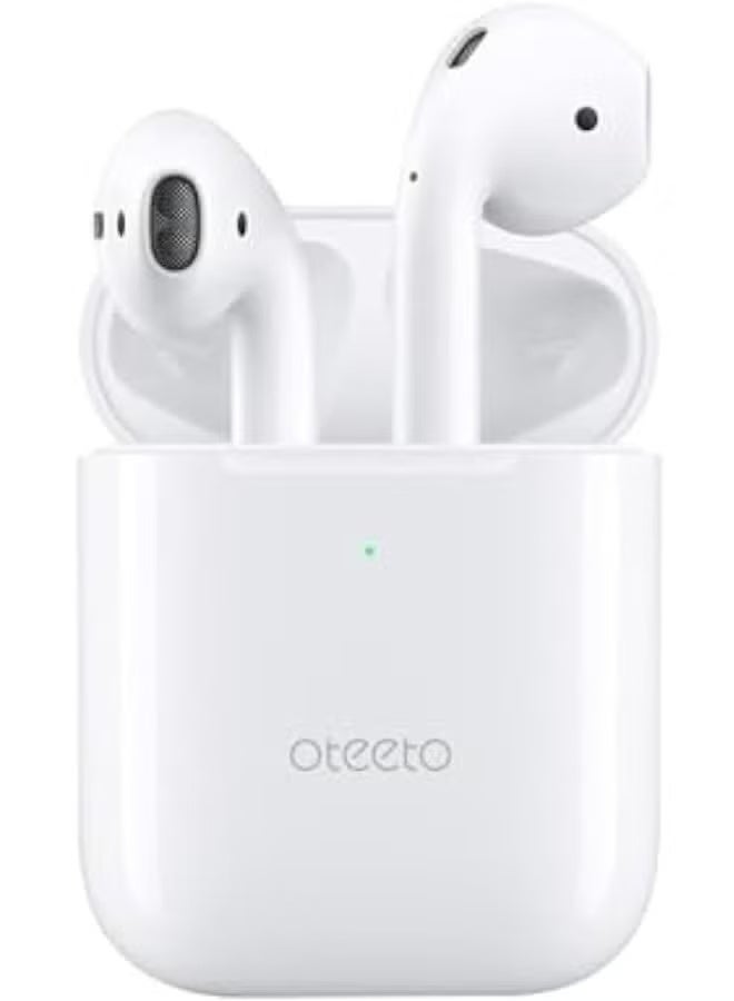 أوتيتو OTEETO OT3 True Wireless Bluetooth Earphones in White | Super Bass Sound with HD Microphone | Noise Cancellation & Touch Controls | Lightweight In-Ear Design | Long Battery Life | Perfect for Calls, Music, Gym & Travel | TWS Earbuds - Image 1