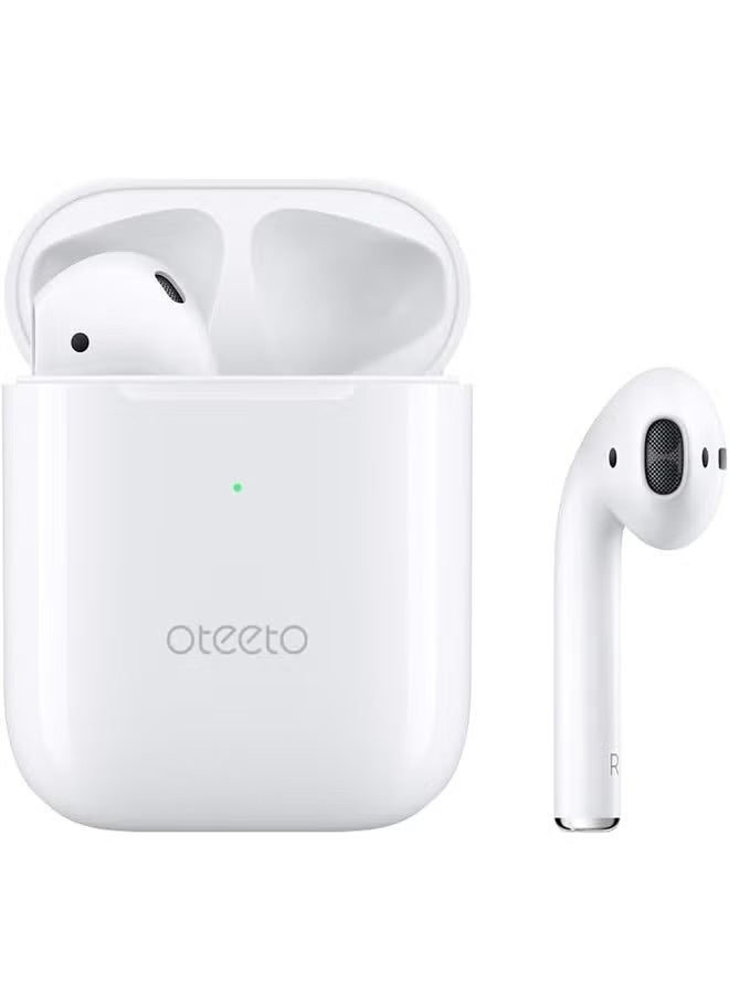 أوتيتو OTEETO OT3 True Wireless Bluetooth Earphones in White | Super Bass Sound with HD Microphone | Noise Cancellation & Touch Controls | Lightweight In-Ear Design | Long Battery Life | Perfect for Calls, Music, Gym & Travel | TWS Earbuds - Image 4