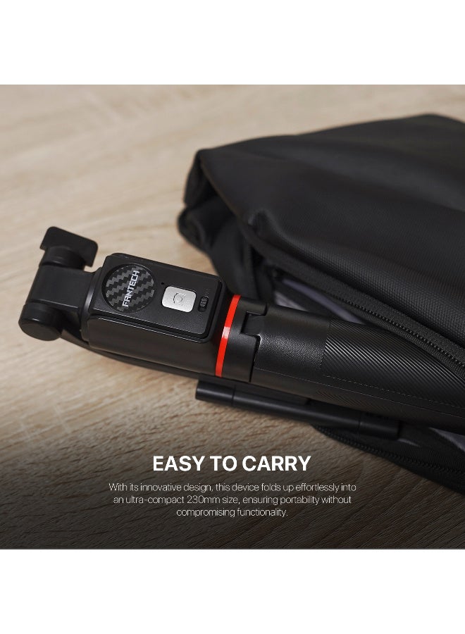 FANTECH Selfie stick tripod, retractable, 360 rotation, wireless remote control, detachable phone holder, lightweight and portable, compatible with iPhone, Samsung, Android, perfect for travel and video blogging - Image 4