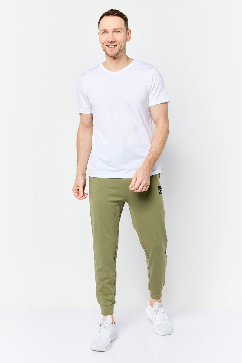 Paul Frank Men Regular Fit Brand Logo Sweatpant Pants, Olive - Image 4