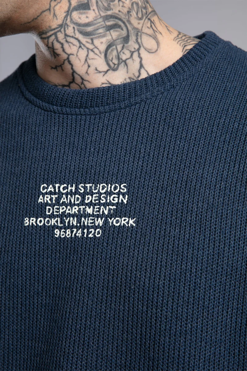 Catch Minimalist Printed Knit Sweater