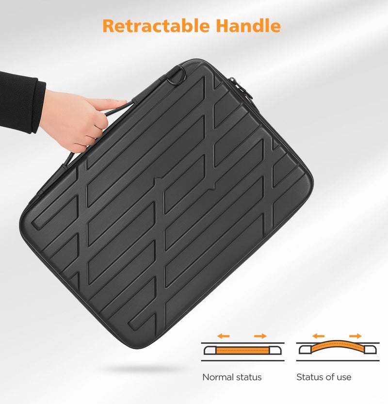 NIDOO 16 inch Laptop Sleeve Carrying Case Computer Bag for 16" MacBook Pro M4 M3/ Lenovo ThinkPad E16 Gen 2/ L16/ 16p / Legion 7i Gen 9/15" Dell Latitude 5540 HP Samsung Shockproof Hardshell Handle - Image 3