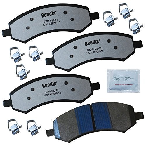 Bendix Fleet Metlok MKD1084FM Semi-Metallic Front Brake Pads for Select Models Chrysler Aspen, Dodge Dakota, Durango, Ram 1500, Mitsubishi Raider, 1500 Classic, Dakota - Image 1