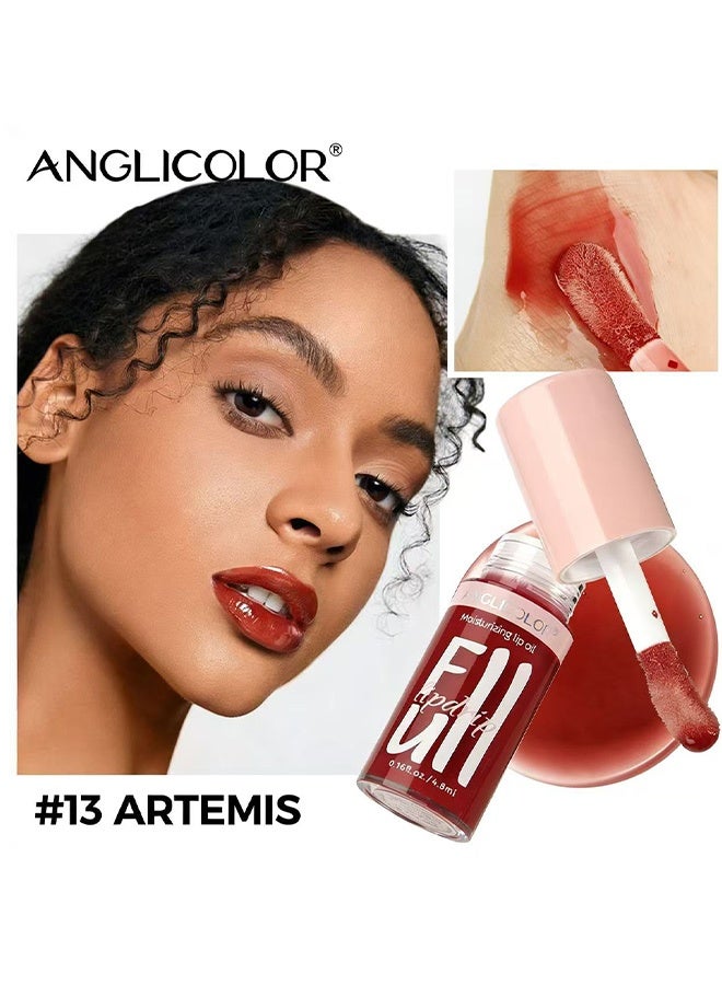Anglicolor Women's Glossy Lip Gloss, Moisturizing and Hydrating Lipstick, Non-Greasy, Long-Lasting Makeup (#13 ARTEMIS) - Image 2