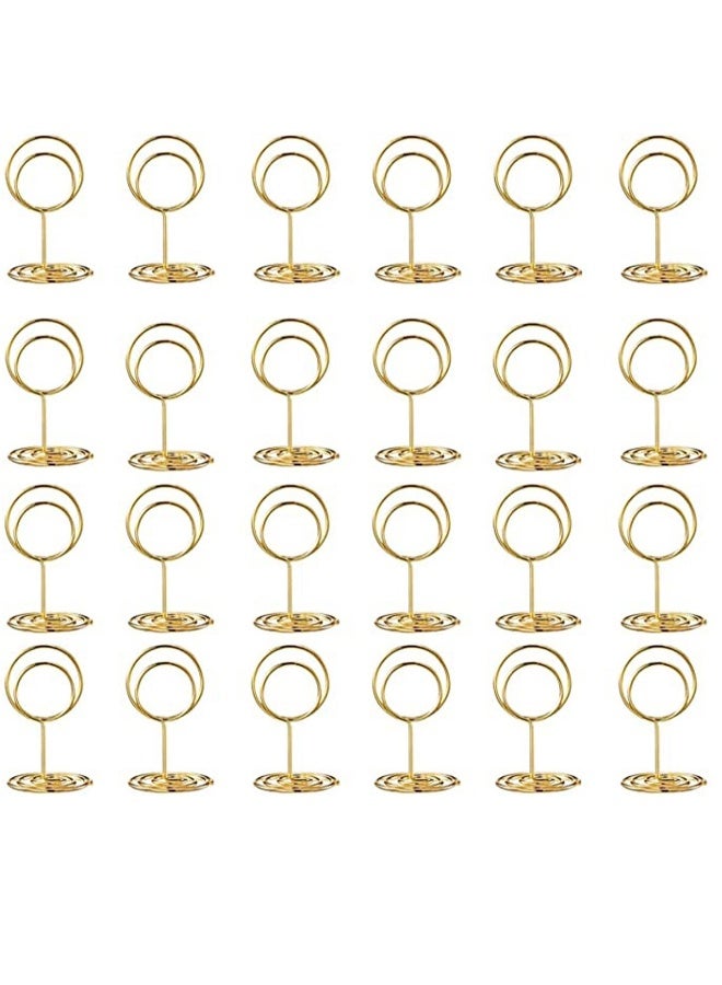 24 pcs Place Card Holder Memo Clip Photo Table Number Gold Holder, Stand, Paper Menu Stand  - Image 2