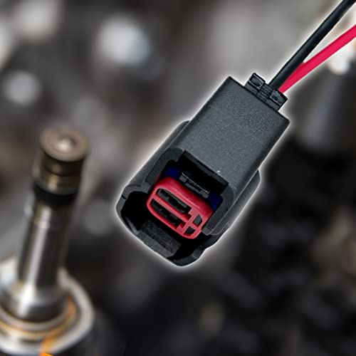 Yonput 2 PCS EV6 EV14 Injector Connector with Wire, Standard Motor Products Fuel Injector Connector, Compatible with most vehicles (Black) - Image 3