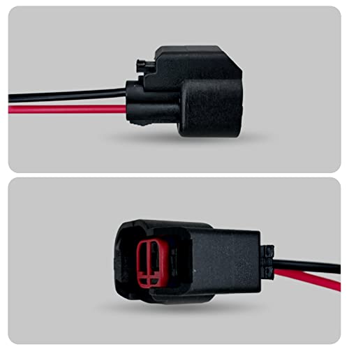 Yonput 2 PCS EV6 EV14 Injector Connector with Wire, Standard Motor Products Fuel Injector Connector, Compatible with most vehicles (Black) - Image 2