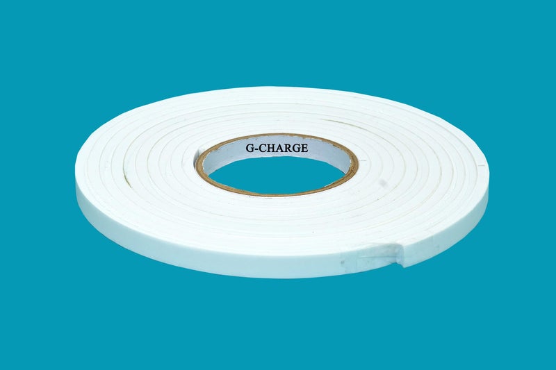 G-Charge Single Sided High Density Self Adhesive Gasket Tape, Weather Stripping Doors and Window Insulation Soundproofing, Foam Sealing Tape White, (1/2"(W) x 1/4"(T) x 5 Mtr (L), White) - Image 1
