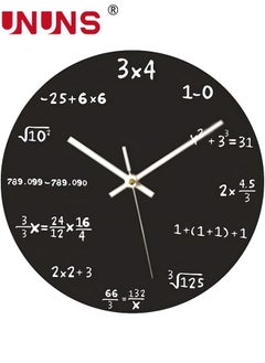 12 Inch Math Wall Clock, Unique Art Design, Mathematical Equations Wall Clock, Quartz Clock Unique Gift for Classroom Home Office