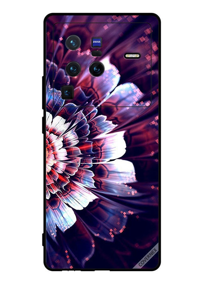 Covernex Protective Case Cover For vivo X80 Pro Reflected Big Flower On Left Side  - Image 1