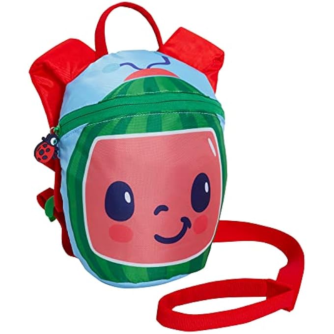 Cocomelon Boys Girls Backpack With Reins Kids Detachable Safety Harness Toddlers Nursery Bag Infants Mini Rucksack - Image 1