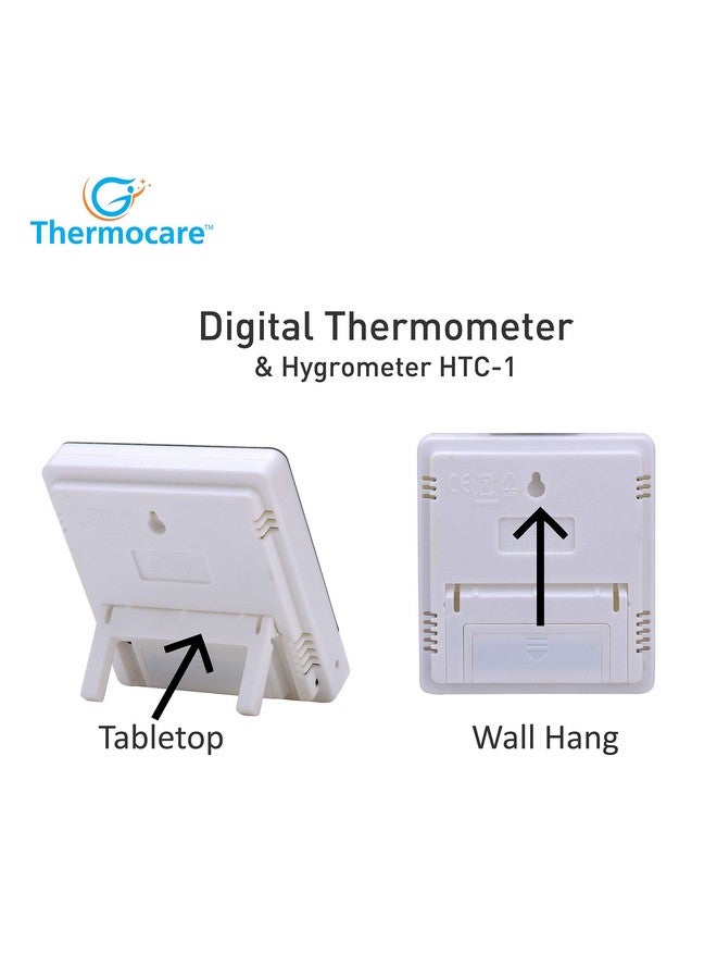 Thermocare Plastic Abstract LCD Temperature Clock (White)(3.9Wx3.9Lx3.9H Inches) ,Pack of 1 - Image 5