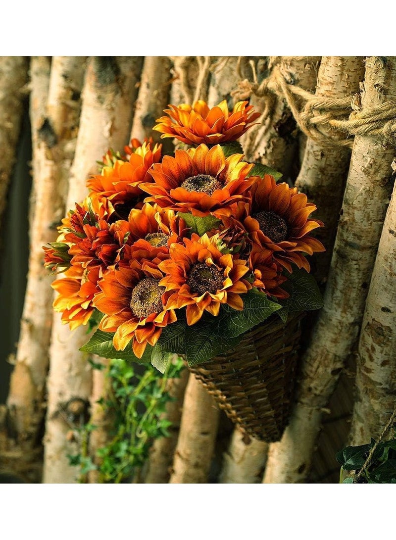 Excefore Sunflowers Artificial Flowers 2 Pack Sunflower Autumn Flower for Decoration, 9 Floral Heads Faux Flowers Bunch for Home Decor - Image 5