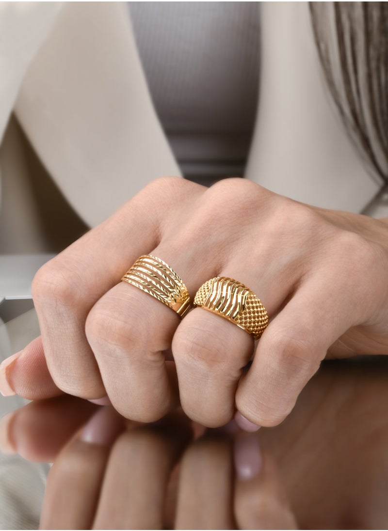 BAFLEH JEWELLERY - Radiant 18kt Gold Ring: A Stunning Fusion of Luxury and Sophistication - Image 1