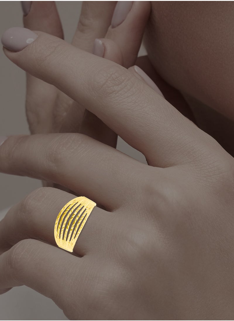 BAFLEH JEWELLERY - Radiant 18kt Gold Ring: A Stunning Fusion of Luxury and Sophistication - Image 1